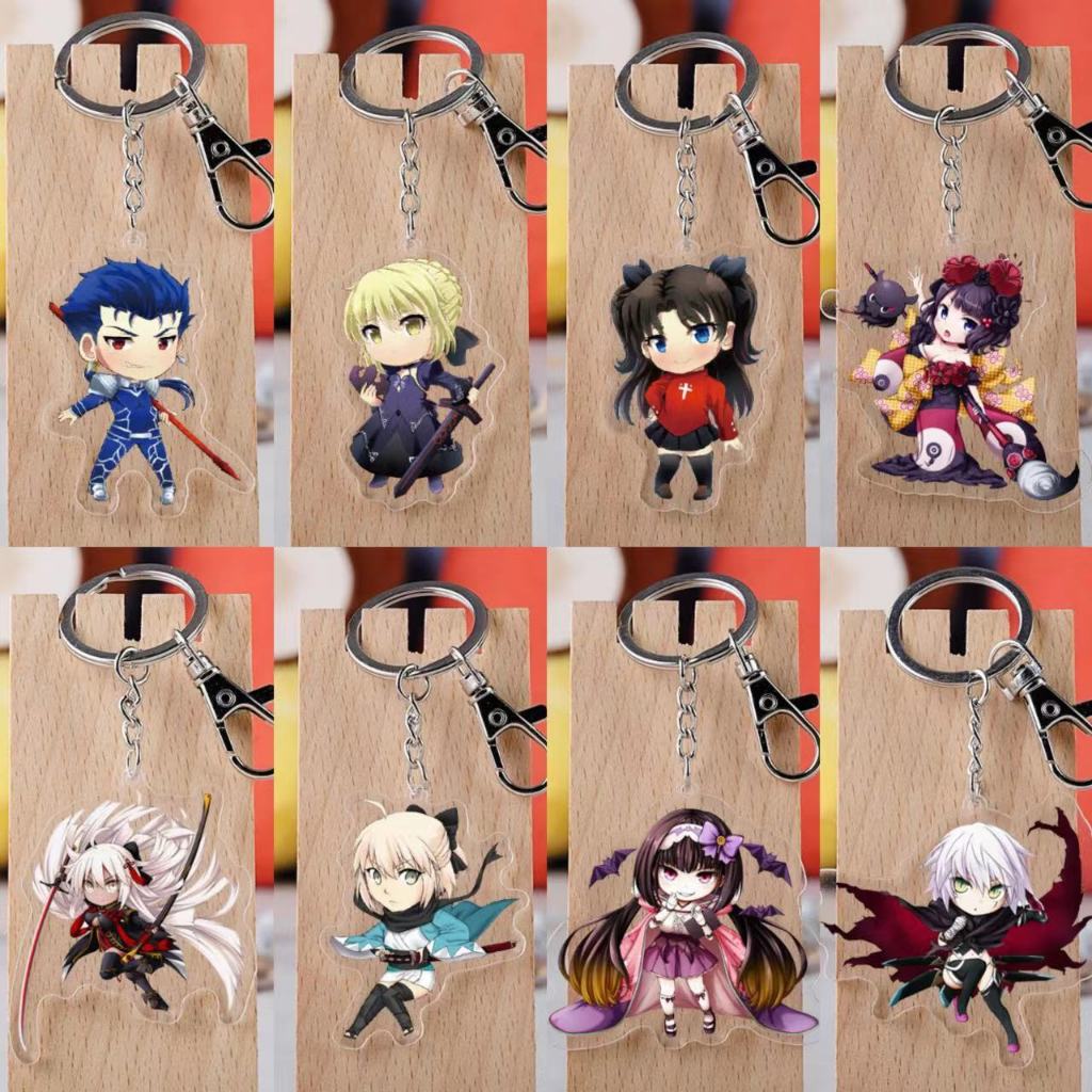 พวงกุญแจ จี้อะคริลิคใส รูปอนิเมะ fate Guardian night fate stay night