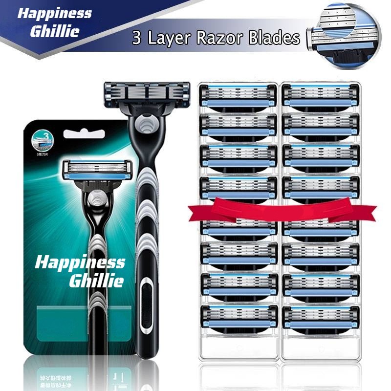 16Pcs/12Pcs เหมาะสำหรับ mach 3/สำหรับ mach3 ใบมีดโกน/เครื่องโกนหนวดแบบใช้มือ