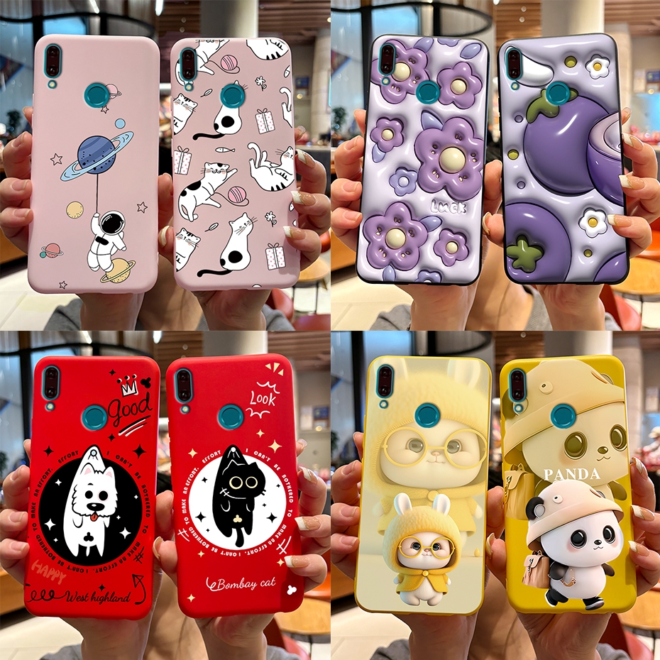 เคสโทรศัพท์มือถือ ซิลิโคนนุ่ม ลายกระต่ายแพนด้าน่ารัก สําหรับ Huawei Y9 2019 JKM-LX1 JKM-LX2 JKM-LX3