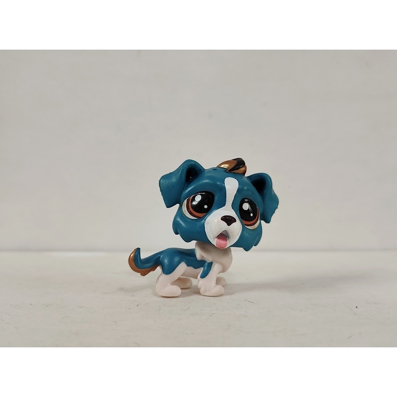 LPS Toy Littlest Pet Shop สุนัขสีฟ้าขาว #967 ของเล่นน่ารักสําหรับของขวัญเด็ก
