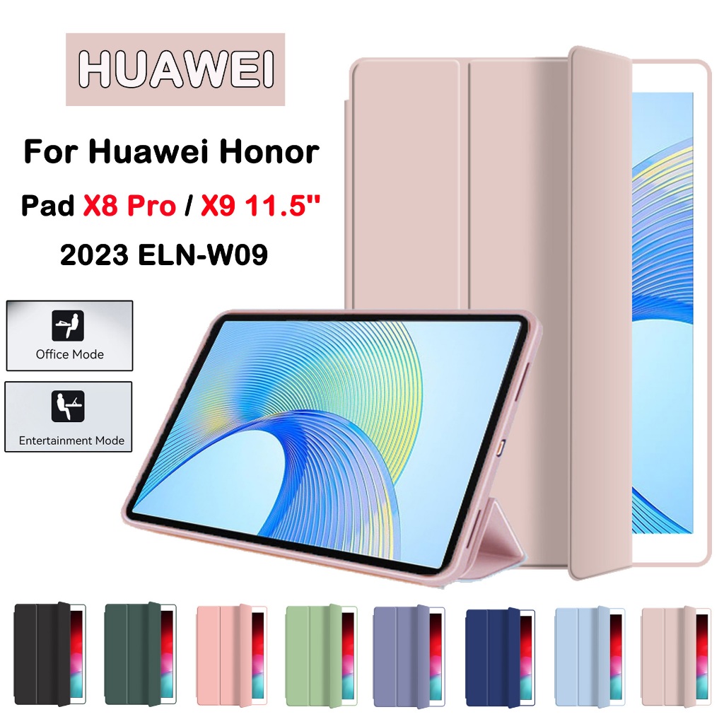 เคสแท็บเล็ตหนัง PU นิ่ม ฝาพับ ลายรังผึ้ง คุณภาพสูง สําหรับ HUAWEI Honor Pad X9 11.5 นิ้ว 2023 ELN-W0