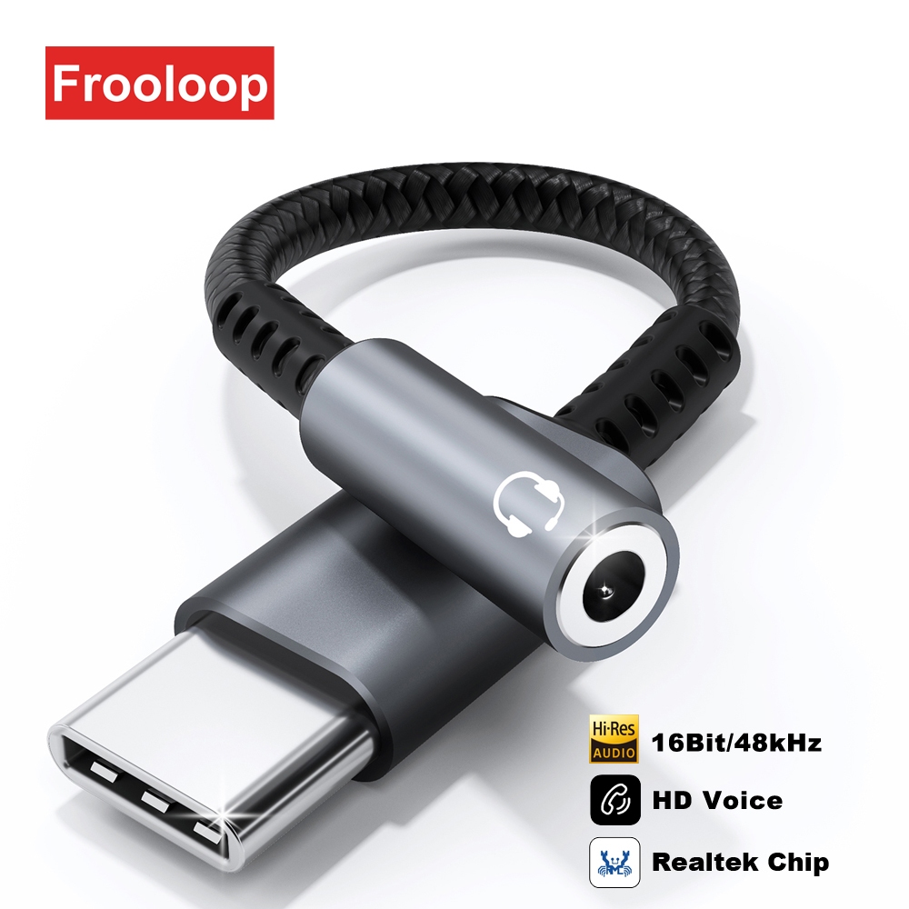 อะแดปเตอร์แจ็คหูฟัง USB C เป็น 3.5 มม. L54 HiFi DAC Realtek Chip 16 Bit 48 KHz Aux Audio Adapter Type-C 3.5 มม.