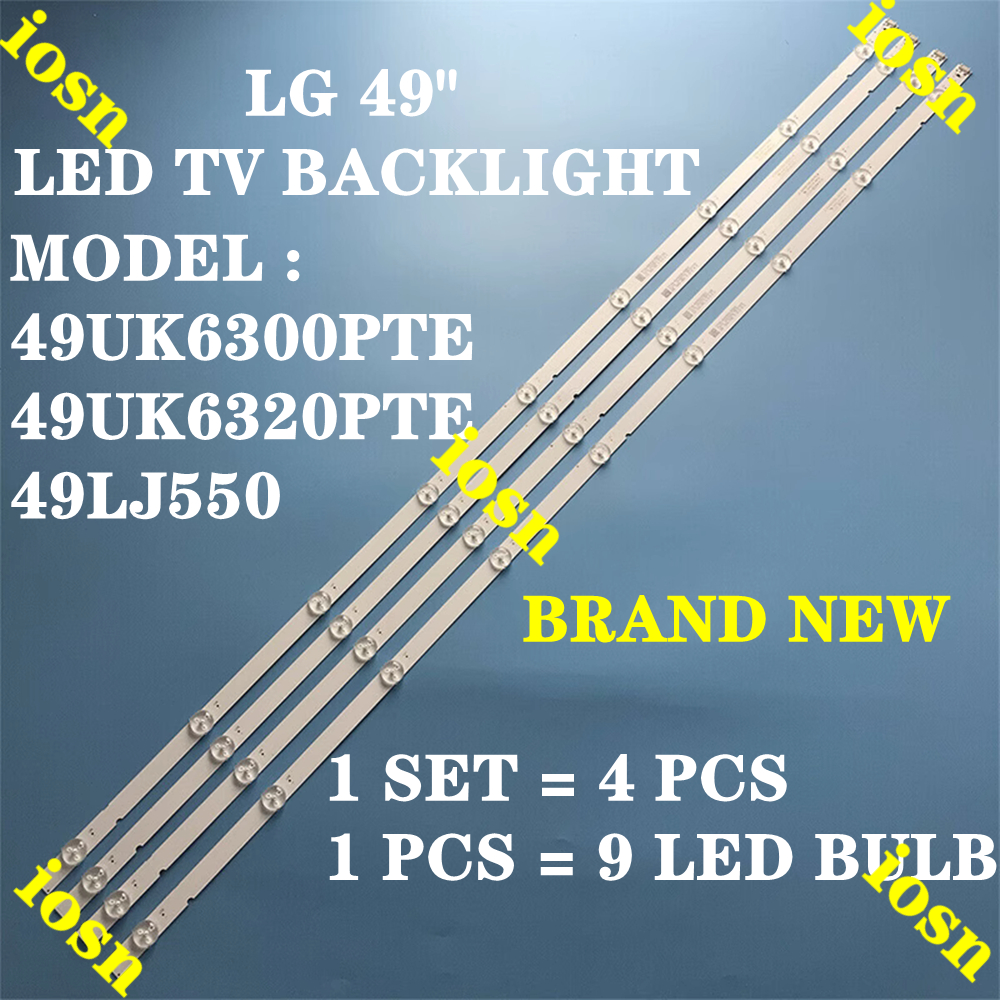 49UK6320PTE 4PCS LG 49UK6300PTE 49 "BACKLIGHT LED TV LAMP 49UK6300 49UK6320 49LJ550 Light Bar Mlc3 4