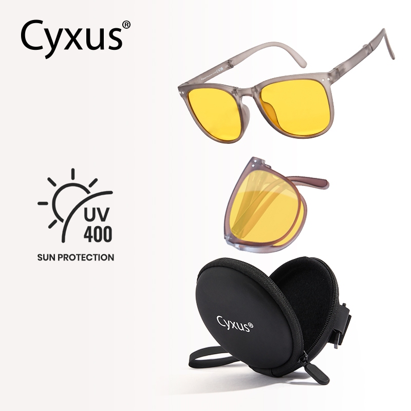 ซื้อ Cyxus แว่นตากันแดด เลนส์โพลาไรซ์ ป้องกันรังสียูวี แบบพับได้ แฟชั่นสําหรับผู้ชาย และผู้หญิงUV400 1019