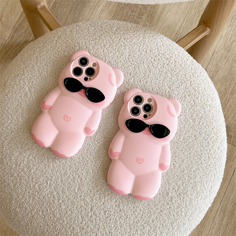 เคสโทรศัพท์มือถือ TPU ลายการ์ตูนหมี สามมิติ สําหรับ Iphone 15 Pro Max 14 Pro Max 13 Pro Max 11 12 Pro Max XS Max