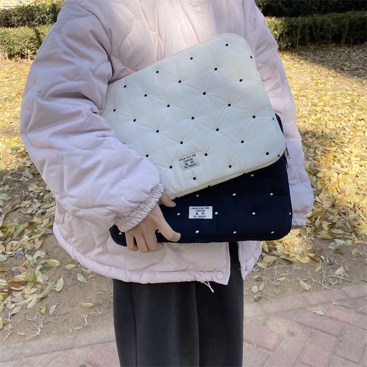 กระเป๋าใส่แล็ปท็อป ลายจุด สไตล์เกาหลี สําหรับ Ipad 15 14 13 11 10.5 10.2