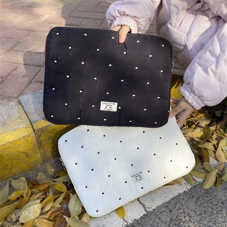 กระเป๋าใส่แล็ปท็อป ลายจุด สไตล์เกาหลี สําหรับ Ipad 15 14 13 11 10.5 10.2