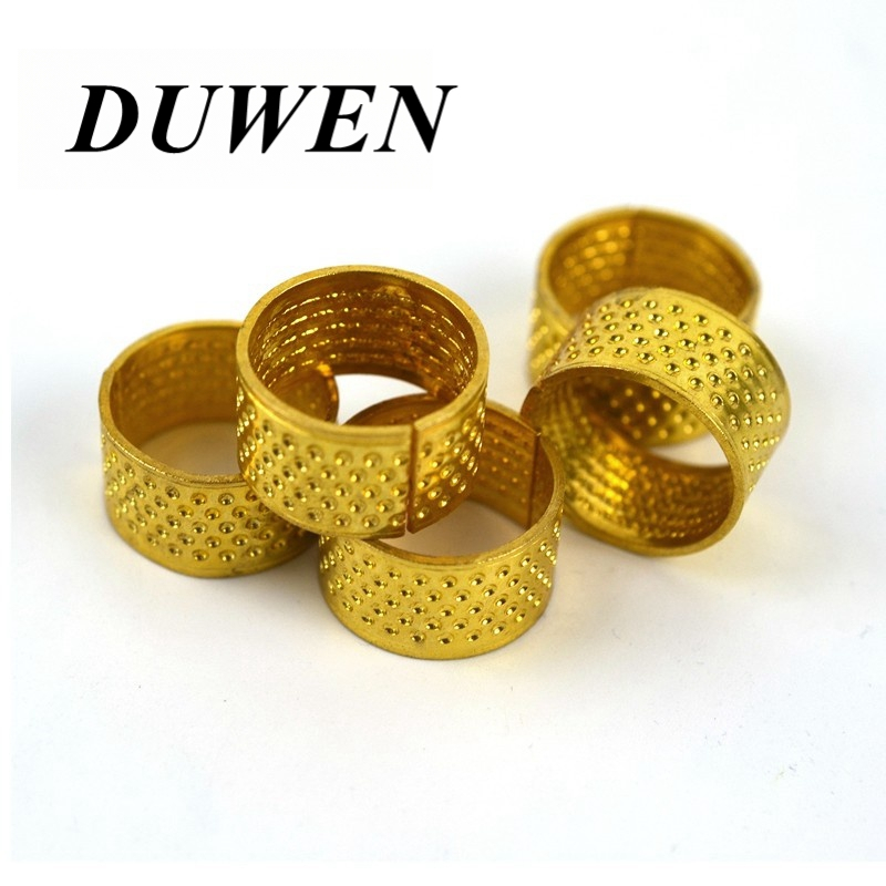 DUWEN หนา Finger Protector โบราณ Thimble แหวน Hardworking เข็ม Thimble เข็มหัตถกรรมในครัวเรือน DIY เครื่องมือเย็บผ้า Accessories