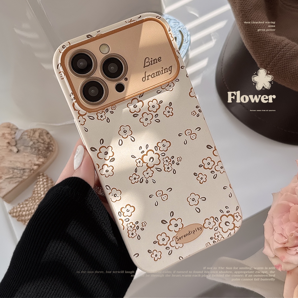 ของแท้ เคสโทรศัพท์มือถือ ซิลิโคน กันกระแทก ลายดอกไม้สีเหลือง ขนาดเล็ก สําหรับ Iphone 15promax 14 13 12 11 XSmax XR 8plus 7