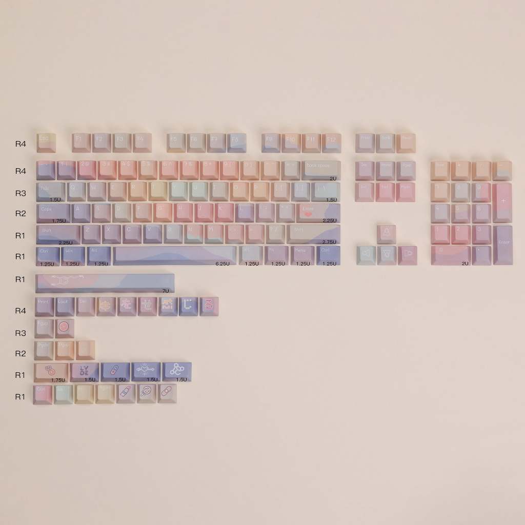 Kbdfans DOPAMINE CHERRY PROFILE KEYCAPS SET