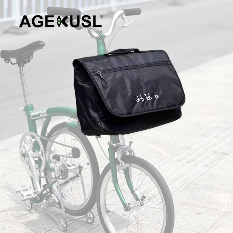 Agekusl กระเป๋าถือ กันน้ํา กันฝน สําหรับติดด้านหน้ารถจักรยานพับได้ Brompton Birdy Royale Pikes