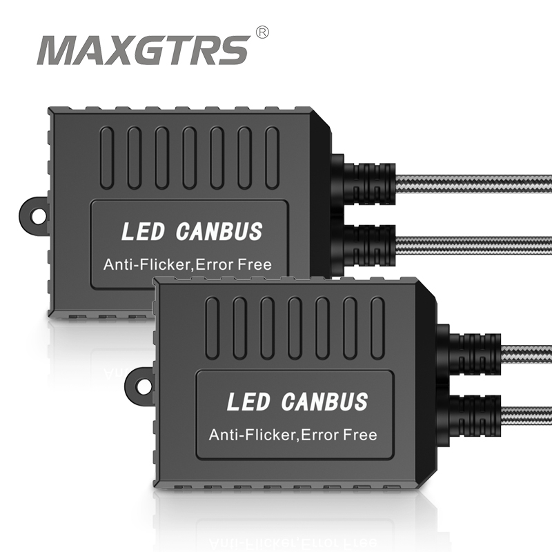 Maxgtrs อะแดปเตอร์ไฟตัดหมอก LED H1 H3 H4 H7 H8 H11 9005 9006 H13 EMC 2 ชิ้น