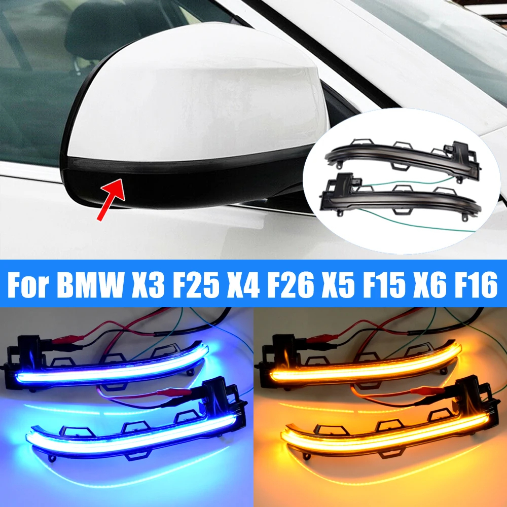 ไฟเลี้ยวไดนามิก LED สําหรับ BMW X3 F25 X4 F26 X5 F15 X6 F16 2014-18