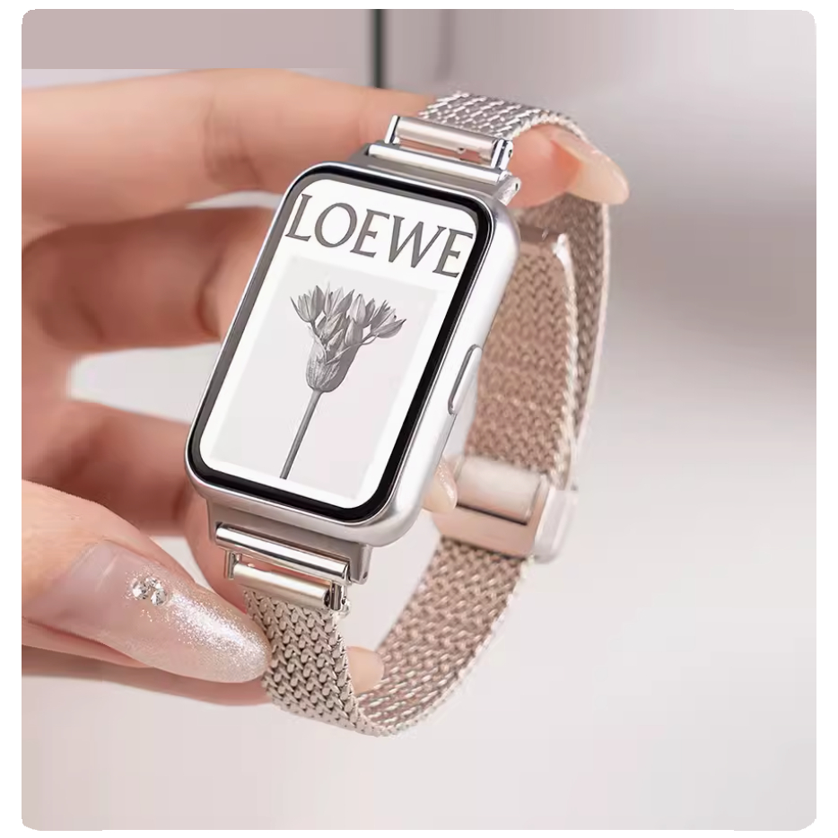Stainless Steel Wheat design สาย Huawei watch fit 2 สายนาฬิกา ข้อมือ สเตนเลส ลายข้าวสาลี สําหรับ สาย huawei watch fit Strap สายนาฬิกา huaweiwatch fit 2 Slim สายนาฬิกา huaweiwatch fit Huawei watch fit 2 สาย Smart Watch Accessory Huawei fit 2 สายนาฬิกา