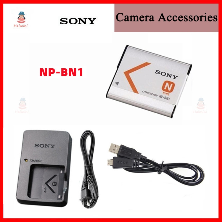 แบตเตอรี่กล้อง Sony DSC-W350 W380 W390 W570 T99C NP-BN1 พร้อมที่ชาร์จ และสายเคเบิลข้อมูล
