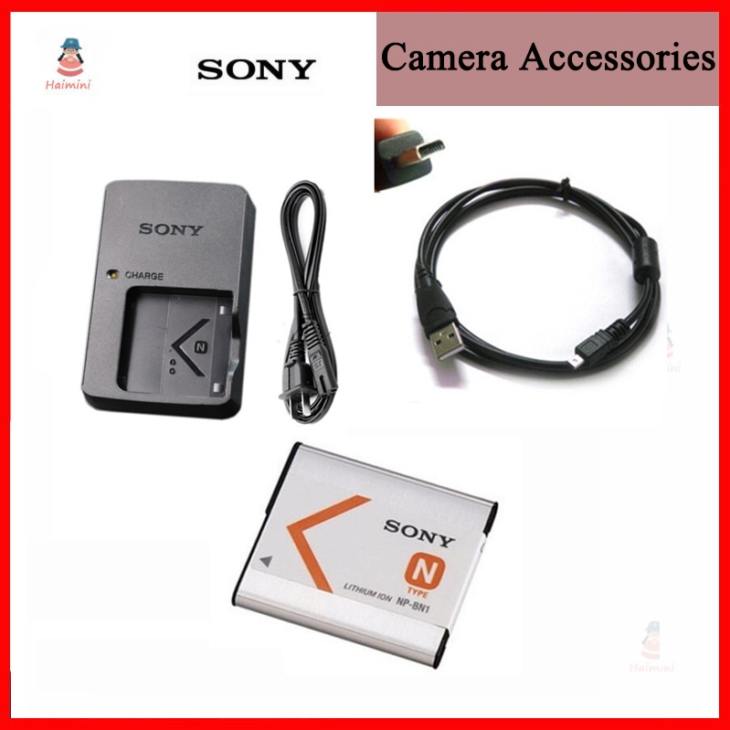 แบตเตอรี่กล้อง Sony DSC-W320 W330 W510 W530 W610 NP-BN1 พร้อมที่ชาร์จ และสายเคเบิลข้อมูล