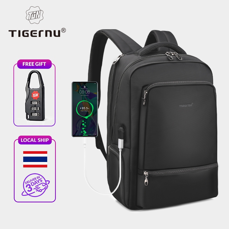 【Local Delivery】Tigernu 3585 กระเป๋าเป้สะพายหลัง กันน้ำ ขนาด 15.6 นิ้ว