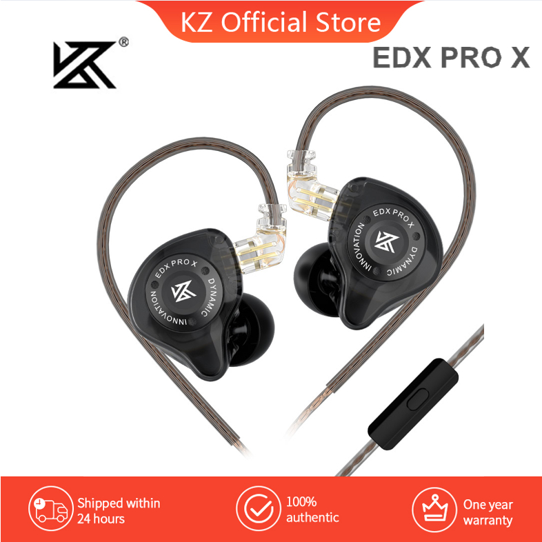 Kz edx pro X Ultra Linear หูฟังอินเอียร์ ไดนามิก Hi-Fi Bass Mic Control Game Earbuds อัพเกรด edx pro