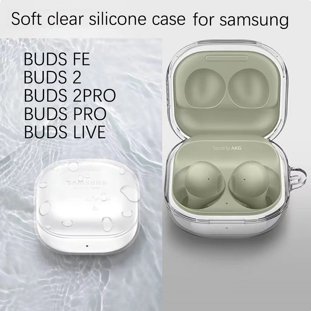 เคสใส สําหรับ Samsung Galaxy Buds FE 2 Pro Live ไร้สาย บลูทูธ หูฟัง ชาร์จ เคสนิ่ม