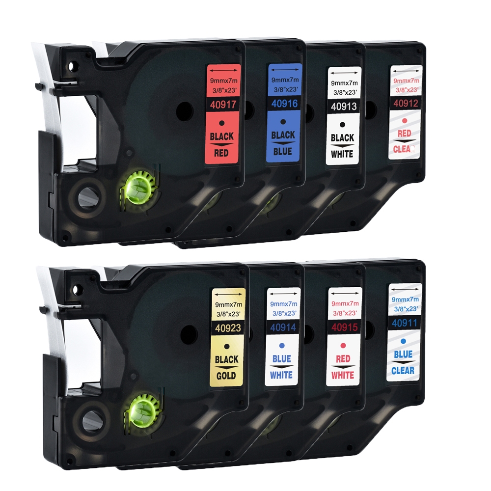 1 ชิ้น 40911 40912 40913 40914 40915 40916 40917 40920 40923 D1 Labeling เทปตลับหมึกสําหรับ Dymo D1 