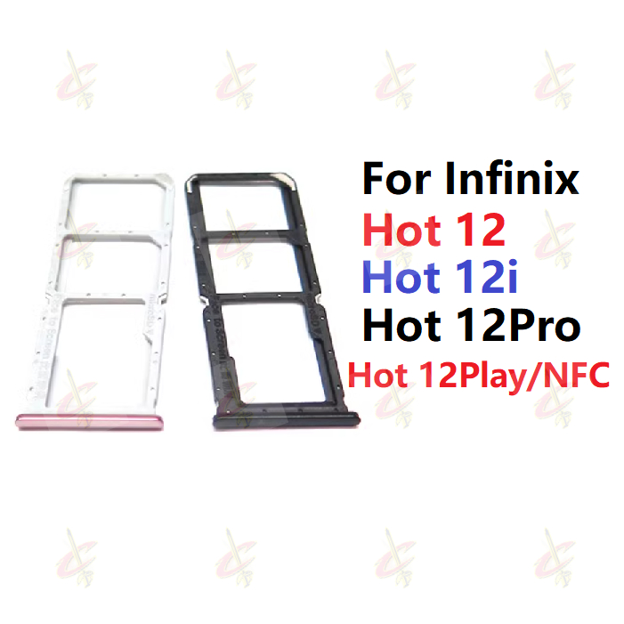 ถาดซิม (sim tray) สําหรับ Infinix Hot 12i 12 Pro Play NFC X6817 X6817B X665B X665 X668C X6816C X6816
