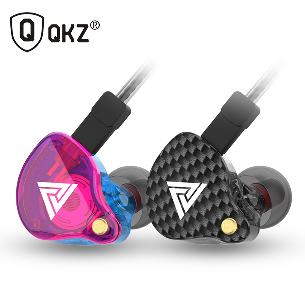 QKZ VK4 HiFi หูหูฟังสเตอริโอเบสหูฟังชนิดใส่ในหูเสียงรบกวน Cancelling ชุดหูฟัง DJ หูฟังพร้อมไมโครโฟน