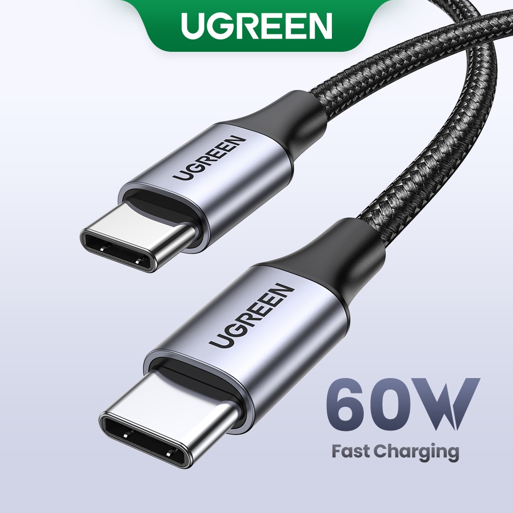 Ugreen สายชาร์จ USB Type C เป็น USB C สําหรับ samsung Galaxy S9 S8 PD 60W Macbook samsung S23 ultra