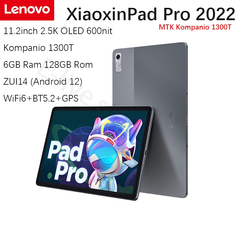 Global แท็บเล็ต Lenovo Xiaoxin Pad Pro 2022 11.2 นิ้ว PC 6GB Ram 128GB Rom MTK Kompanio 1300T Octa Core 8200mAh Android 12