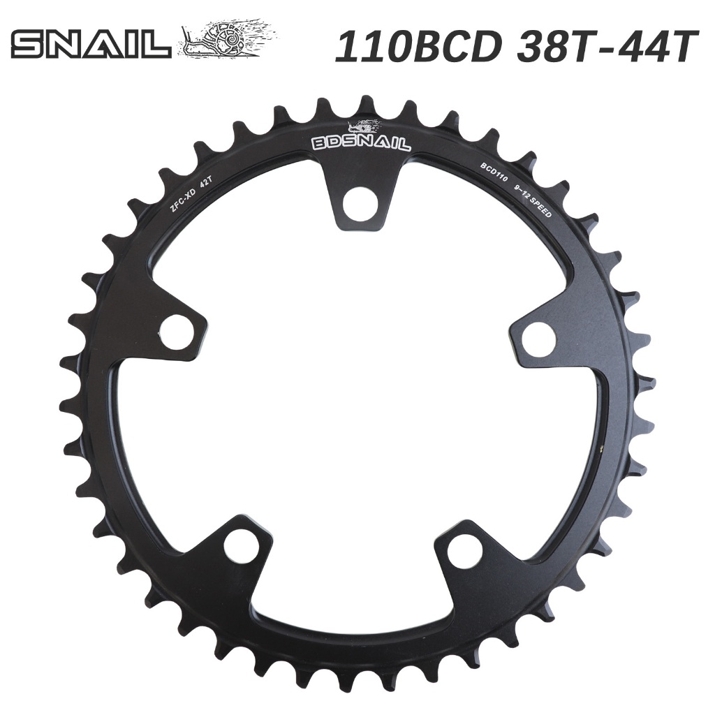 โซ่ล้อหนอน Snail Chainring ขนาด 38-56 รอบ 110 BCD เหมาะสมสำหรับ Sram CX กรวด 5 แขน