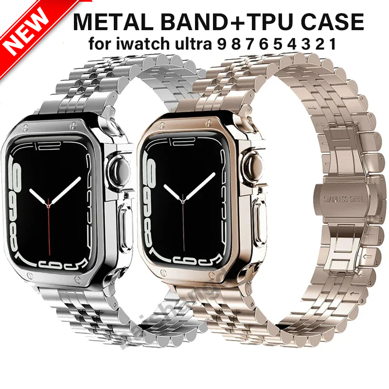 สายนาฬิกาข้อมือสเตนเลส สําหรับ Apple watch ultra 49 มม. 9 8 7 45 มม. 41 มม. Iwatch 6 5 4 44 มม. 40 มม. 42 มม. 38 มม.
