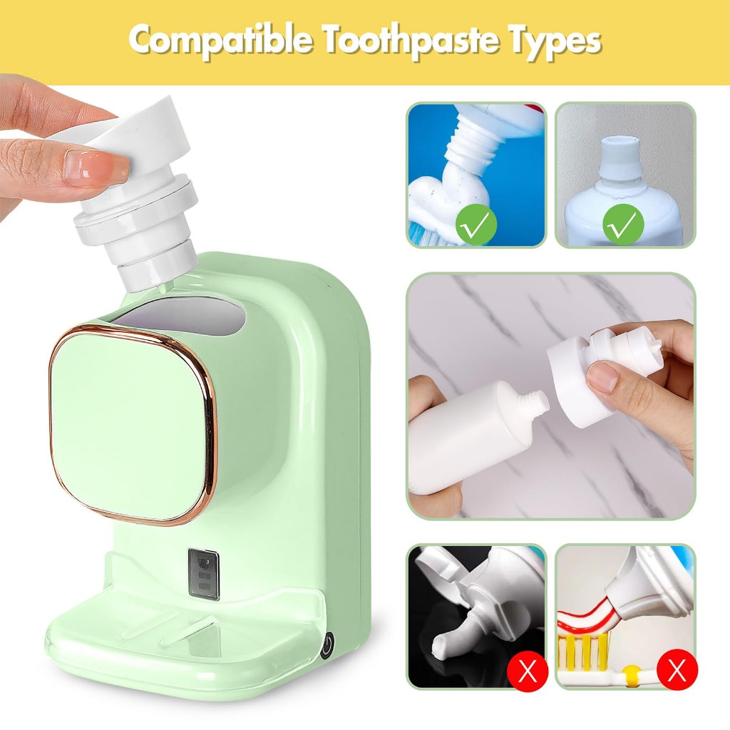 เครื่องบีบยาสีฟันไฟฟ้าอัจฉริยะ แบบติดผนัง 3 โหมด เซนเซอร์อัตโนมัติ ชาร์จ USB ถอดออกได้ อุปกรณ์เสริม สําหรับห้องน้ํา