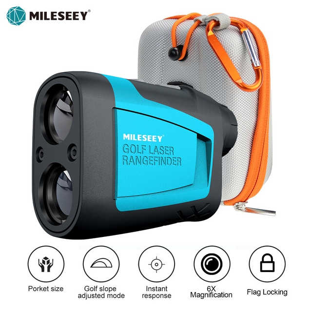 Mileseey เครื่องวัดระยะทางเลเซอร์ 660 หลา ความแม่นยํา ±0.55 หลา ตัวล็อกเสาธงเร็ว กําลังขยาย 6 เท่า ระยะทาง มุม ความเร็ว สําหรับกอล์ฟ