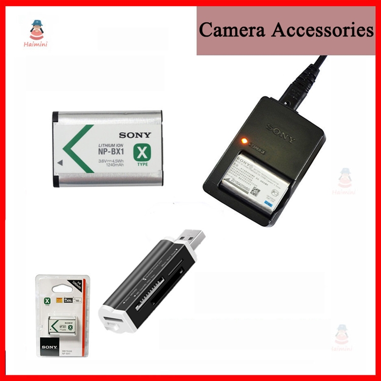 แบตเตอรี่กล้องดิจิทัล พร้อมที่ชาร์จ สําหรับ Sony DSC-WX350 WX500 WX300 HX50 HX60 NP-BX1
