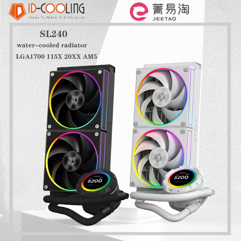 Id-cooling SL240 พัดลมระบายความร้อนด้วยน้ํา 3Pin ARGB 2.1 นิ้ว หน้าจอ LCD FDB สําหรับ LGA1700 115X AM5 AM4