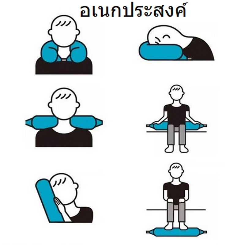 ถอดซักได้ หมอนรองคอรูปตัว U หมอนผ้าฝ้าย หมอนเดินทางพกพา