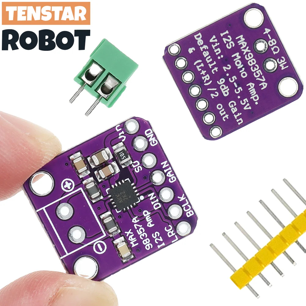 Max98357 3w Class D บอร์ดโมดูลถอดรหัสเครื่องขยายเสียง I2s Dac สําหรับ Raspberry Pi Esp32