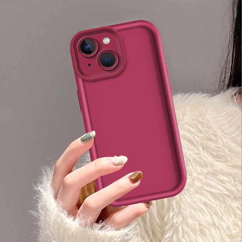 เคส iphone 15 เคสซิลิโคนนิ่ม กันกล้อง สีพาสเทล TPU หนา