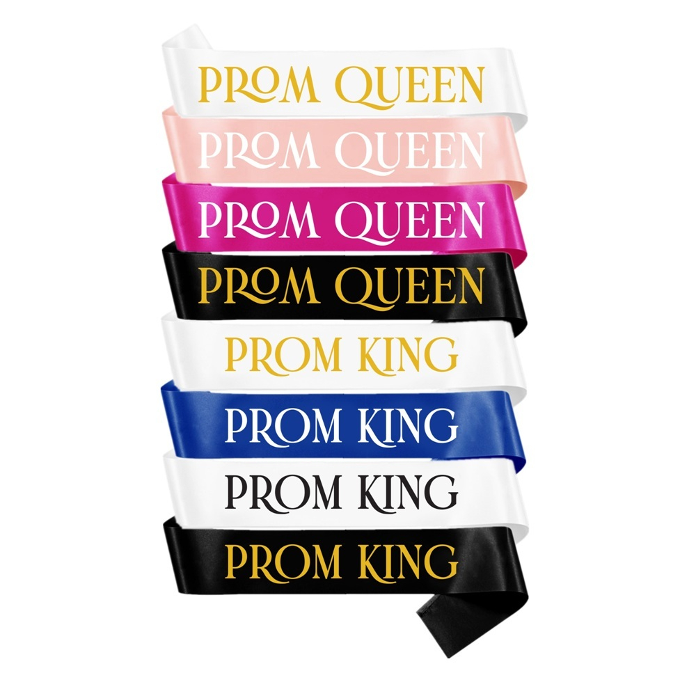 Prom KING & Prom QUEEN สายสะพาย สําหรับตกแต่งปาร์ตี้ งานพรอม