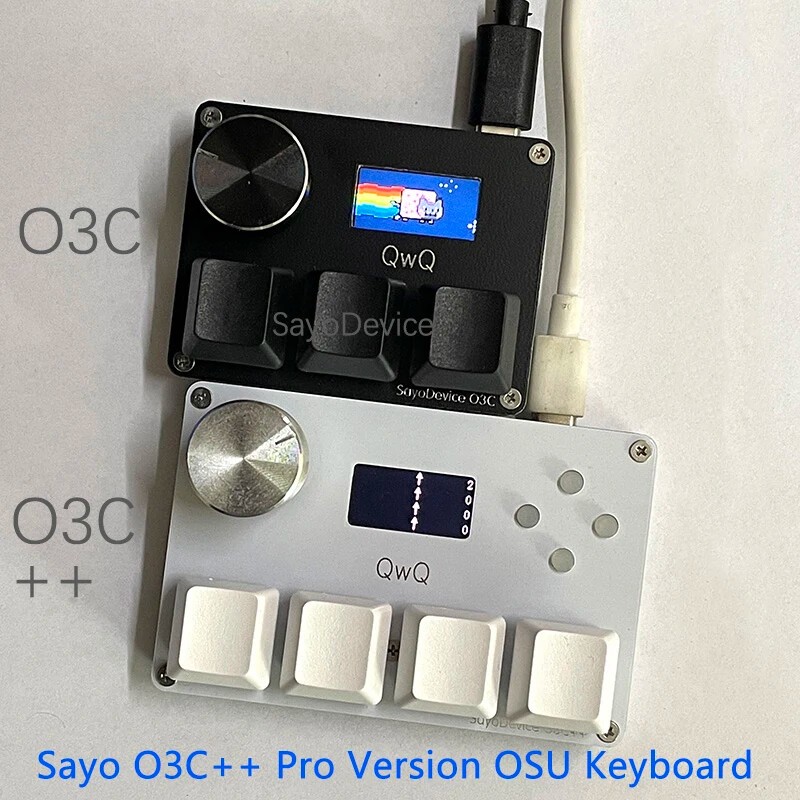 ⭐⭐⭐O3c OSU ปุ่มกดคีย์บอร์ดเล่นเกม RGB พร้อมหน้าจอ OSU Pro SayoDevice