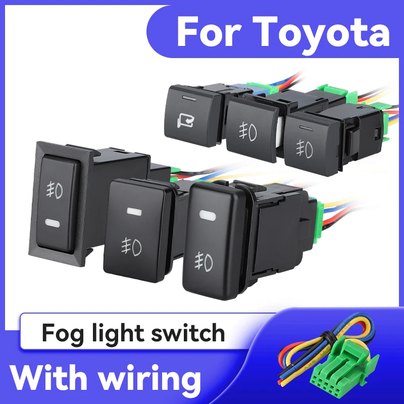 โตโยต้าโคโรล่าคัมรี่แลนด์ครุยเซอร์ Prado 150 RAV4 ไฟตัดหมอกเรดาร์เพาเวอร์ไฟ LED สวิตช์ไฟหน้าปุ่มอะไหล่รถยนต์