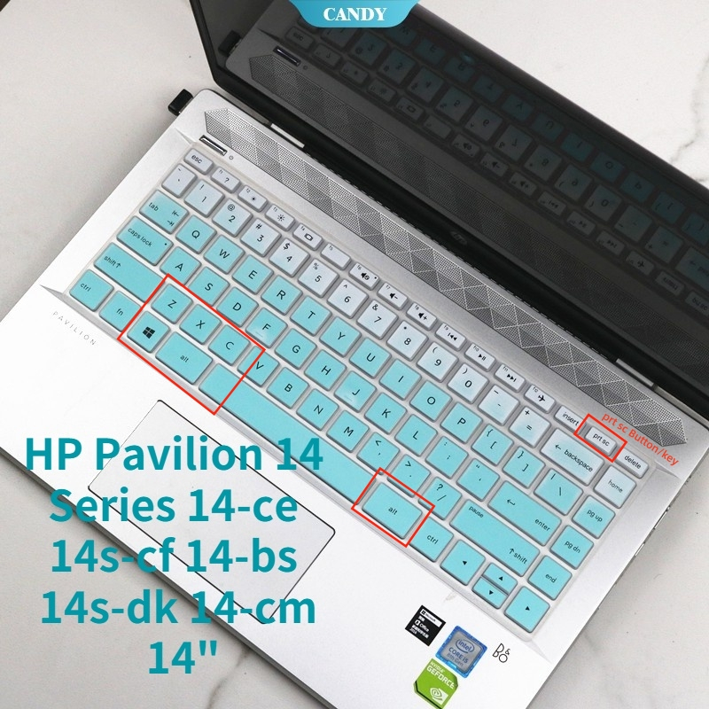เคสแป้นพิมพ์ซิลิโคน แบบเต็ม สําหรับแล็ปท็อป HP Pavilion 14 Series 14-ce 14s-cf 14-bs 14s-dk 14-cm 14 นิ้ว [CAN]