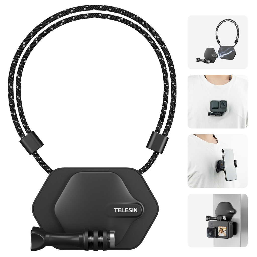 Telesin อุปกรณ์เสริมขาตั้งกล้องแอคชั่น แบบแม่เหล็ก ปลดเร็ว สําหรับ GoPro Hero Insta 360 DJI โทรศัพท์มือถือ