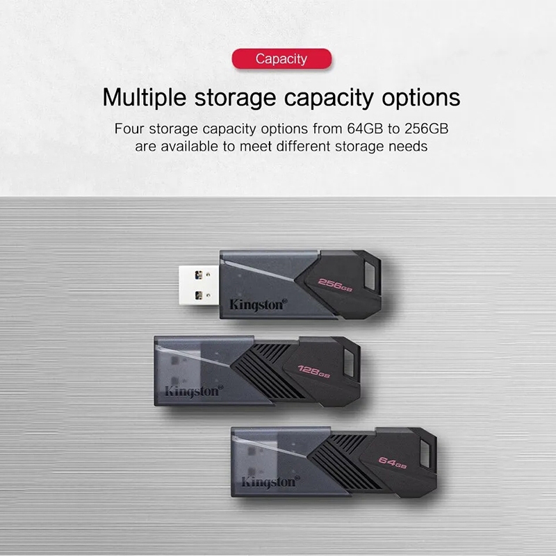 Kingston USB 3.2 High-Speed Flash Memory Driver 128GB, 256GB, 64GB Waterproof Pen Flash Memory Driver, พร้อมอะแดปเตอร์ TYPE-C, เหมาะสําหรับโทรศัพท์มือถือ, คอมพิวเตอร์, ลําโพง