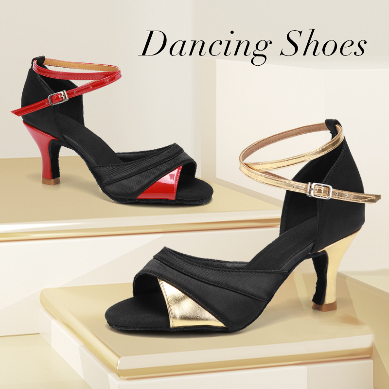 รองเท้าเต้นรําแบบละตินเด็กผู้หญิงรองเท้าเต้นรําซัลซ่า Ladies Ballroom Tango