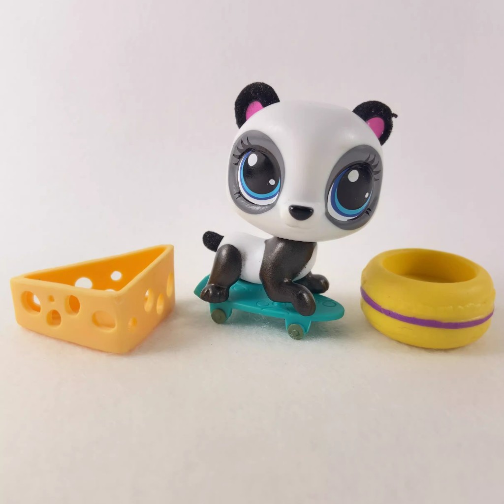 LPS Toy Littlest Pet Shop Panda #974 W/Accessories ของเล่นน่ารักสําหรับของขวัญเด็ก