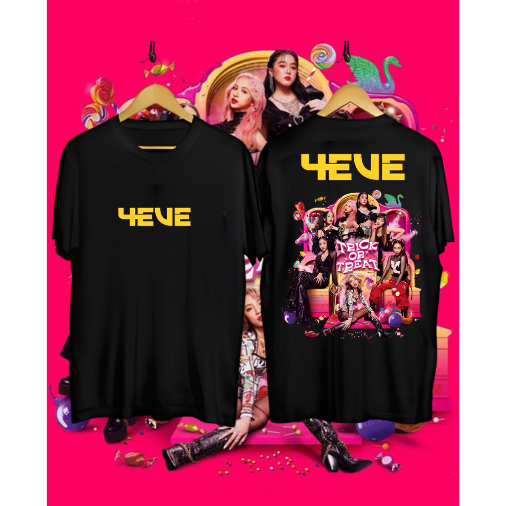 [พร้อมส่ง] เสื้อยืดคอกลมแขนสั้นพิมพ์ลาย 4eve TRICK OR TREATไม่จำกัดเพศ ราคาถูก ฝ้าย 100% ขนาด S-5XL
