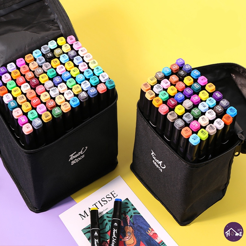 🌈ปากกาเมจิกไฮไลท์ 2in1 เซ็ต 24/30/36/48/60/80/100สี สีเข้มสดใส✏️✏️
