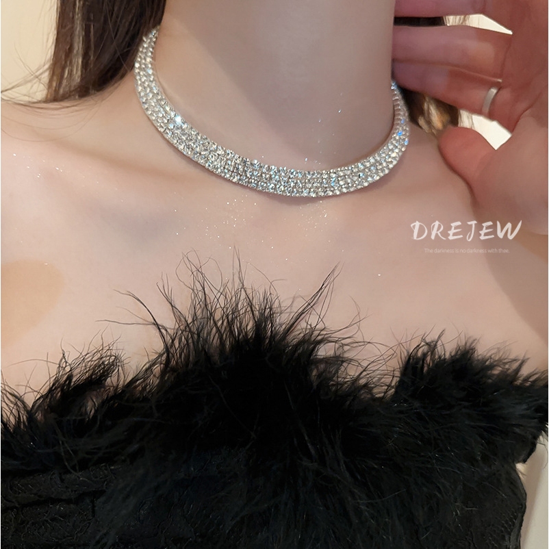 DREJEW สร้อยคอ ประดับเพชร ไฮเอนด์ หรูหรา สไตล์ฝรั่งเศส เรโทร หรูหรา ทันสมัย อารมณ์สง่างาม