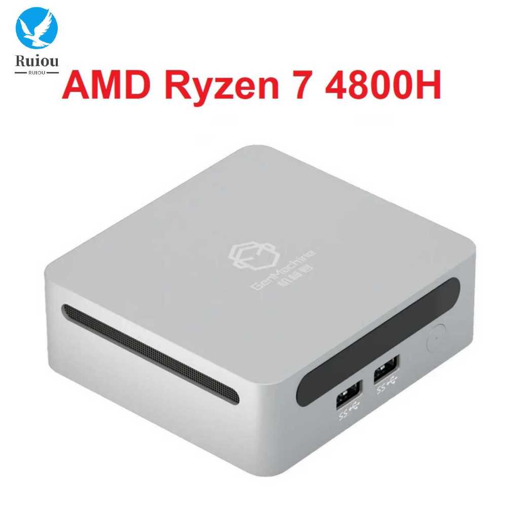 Genmachine AMD Ryzen 7 4800H MINI PC Windows 11 PRO WiFi 6 คอมพิวเตอร ์ สํานักงาน DDR4 3200MHz NVME SSD WIFI6 BT5.2 เดสก ์ ท ็ อป MINI PC Gamer คอมพิวเตอร ์