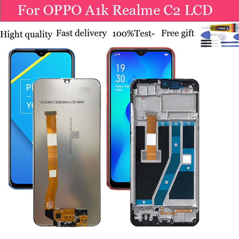 อะไหล่หน้าจอ LCD แบบเปลี่ยน สําหรับ Oppo Realme C2 A1K